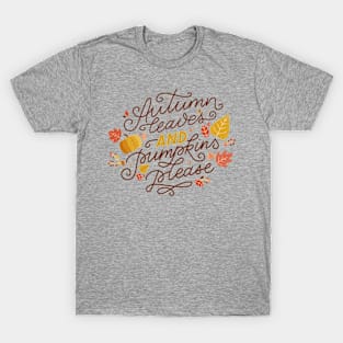 Leaves and Pumpkin T-Shirt